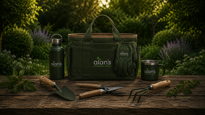 Alan's Garden Care branded merchandise