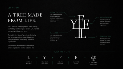 LYFE Superfood visual identity